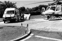 Desabamento provoca ferido grave