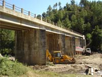 Obras na ponte de Nuzedo de Baixo