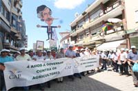 Agricultores saíram à rua em Mirandela