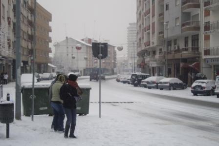 Neve em todo o distrito