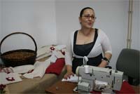 Caroços de cereja em almofadas terapêuticas