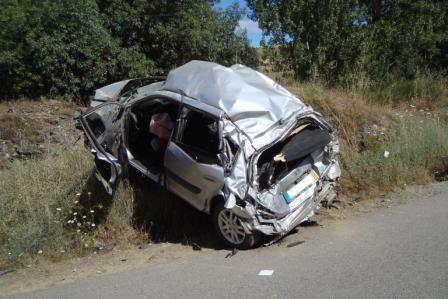 Acidente aparatoso às portas de Gimonde