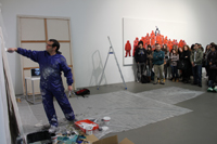 Santiago Idáñez pinta ao vivo