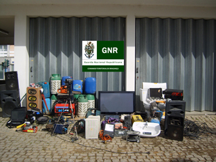 GNR apreende material roubado