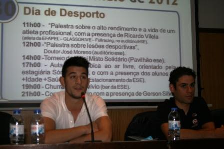 Pizzi e Ricardo Vilela no Dia do Desporto da ESE