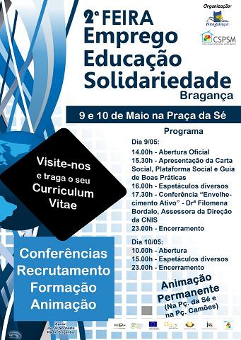 Começa hoje a II Feira de Emprego, Educação e Solidariedade de Bragança
