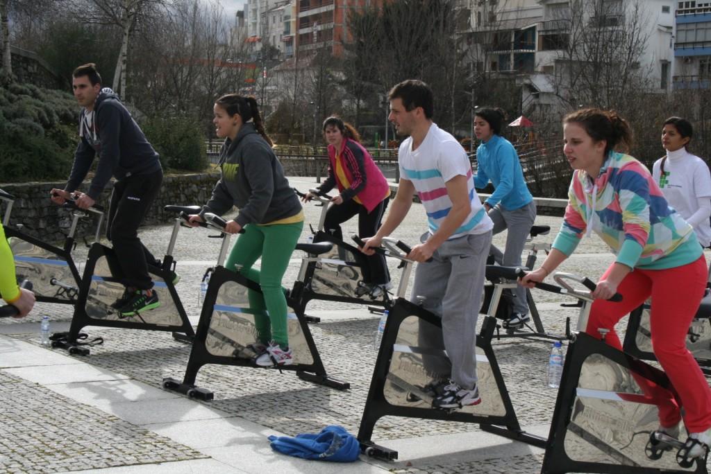 Ricardo Vilela e Rui Sousa pedalaram no “Air Fitness”