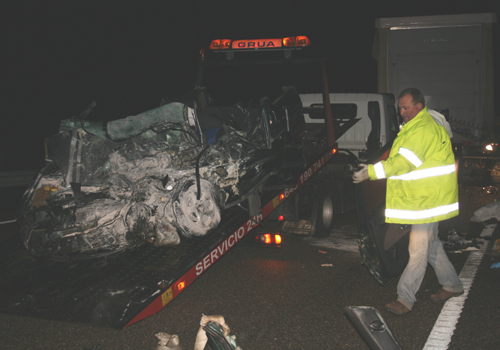 Três mortos em acidente em Trabazos