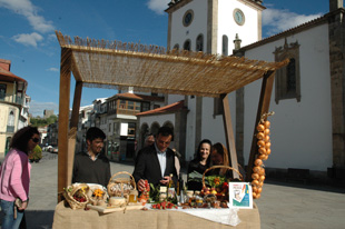 Produtos tradicionais em destaque no centro histórico