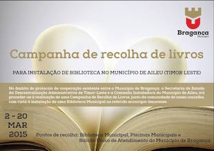 Município de Bragança angaria livros para enviar para Timor