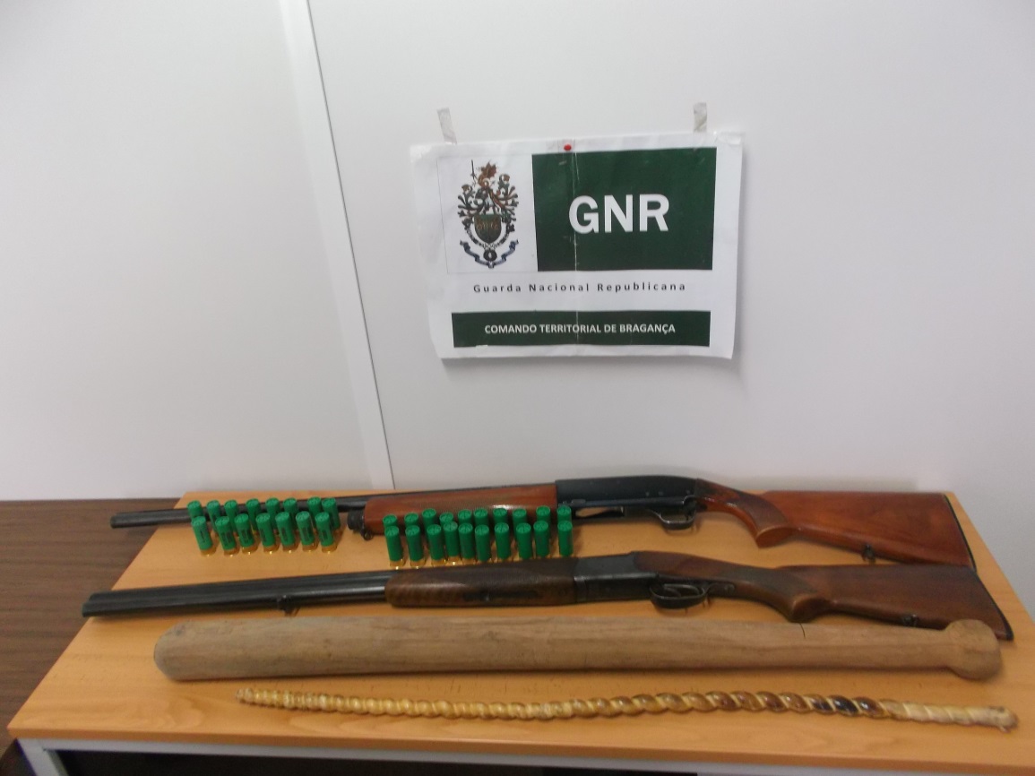 Armas apreendidas em caso de violência doméstica