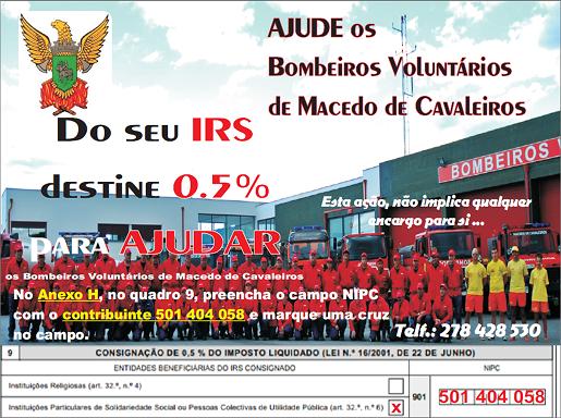 PCP questionou o governo sobre doações de IRS aos Bombeiros de Macedo de Cavaleiros
