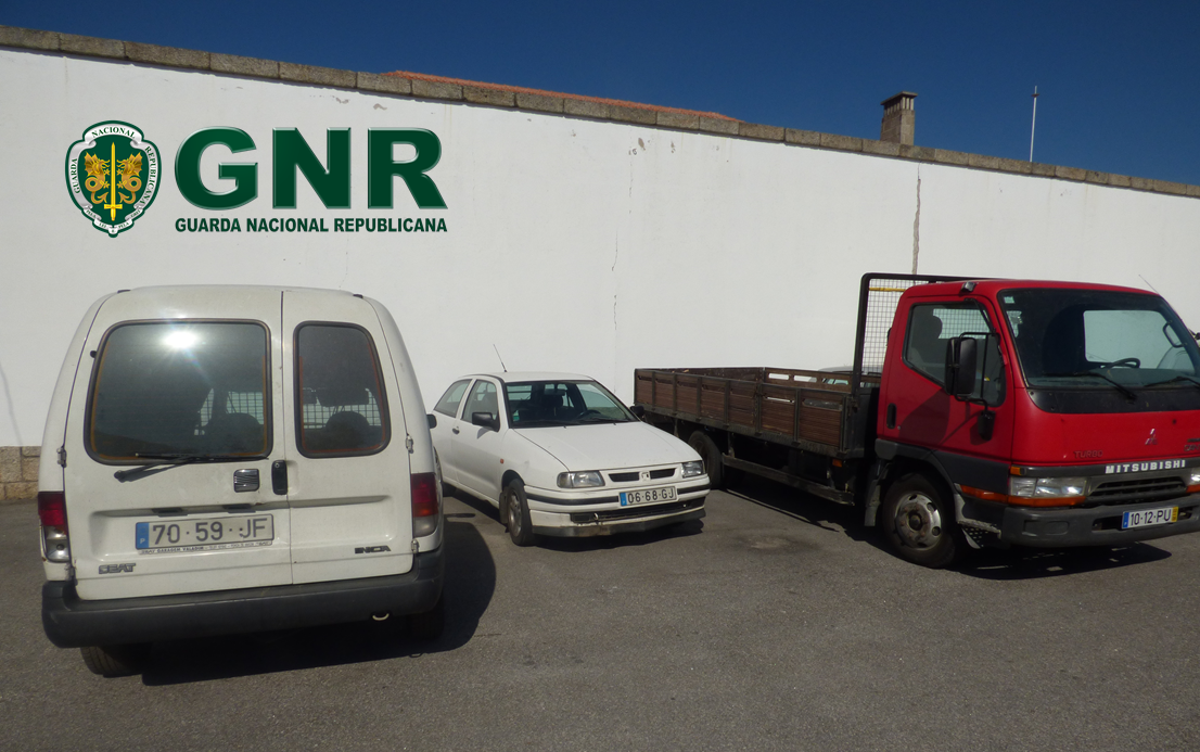 Quatro detidos por furtar e traficar viaturas em Trás-os-Montes