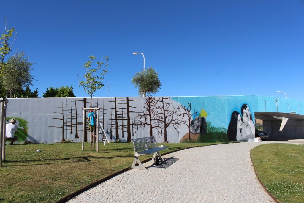 Paredes e muros de Bragança estão a ganhar vida com o Festival de Street Art