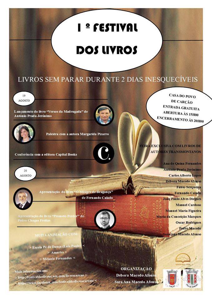 1.º Festival dos Livros de Carção reúne 10 escritores transmontanos
