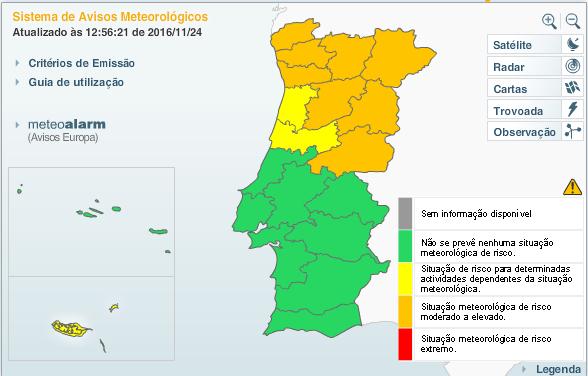 Distrito de Bragança sob aviso amarelo devido à possibilidade de queda de neve