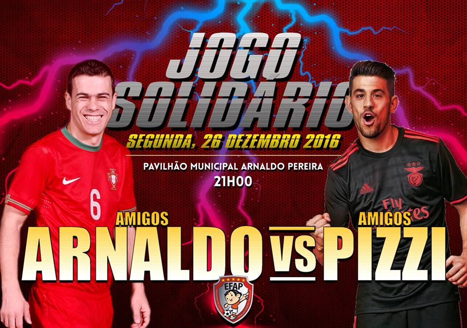 Pizzi e Arnaldo apadrinham jogo solidário