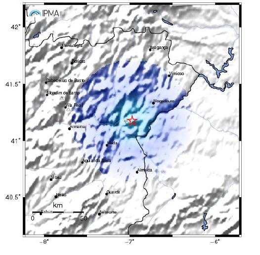 Sismo de 2.9 na escala de Richter sentido em Torre de Moncorvo