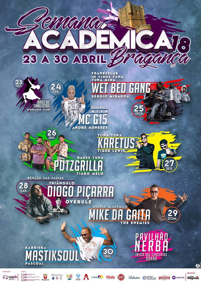 Diogo Piçarra e Mastiksoul são destaques da semana académica de Bragança que arranca esta terça-feira