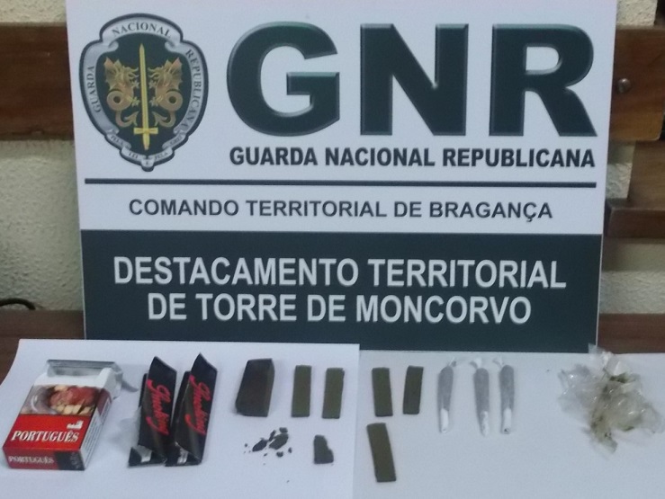 Detido em Torre de Moncorvo na posse de 69 doses de haxixe