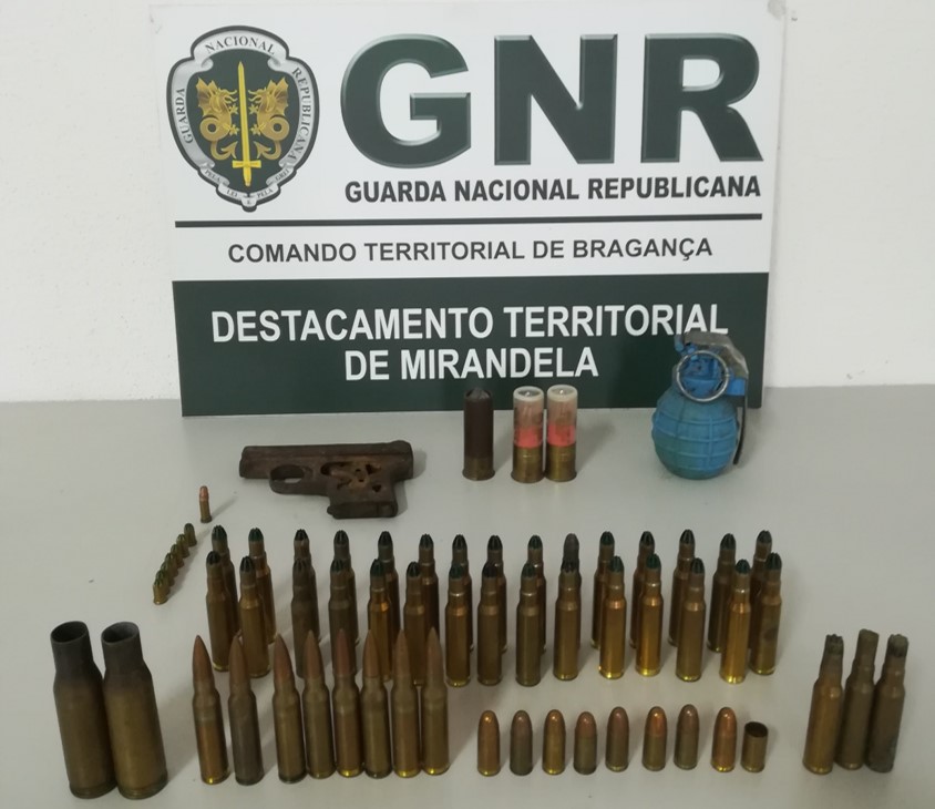 GNR apreende munições abandonadas em Mirandela