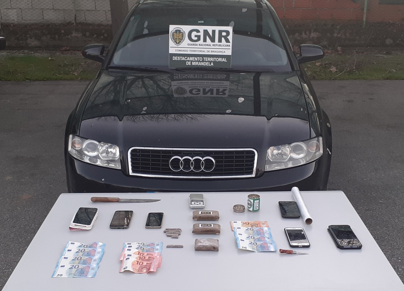 Três detidos por tráfico de droga em Mirandela e Valpaços