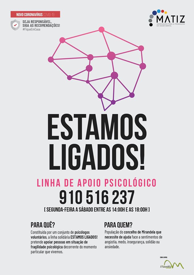 Criada linha de apoio psicológico em Mirandela