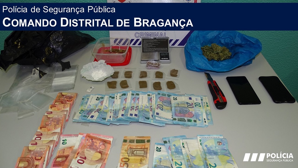 Dois homens detidos por tráfico de droga em Bragança