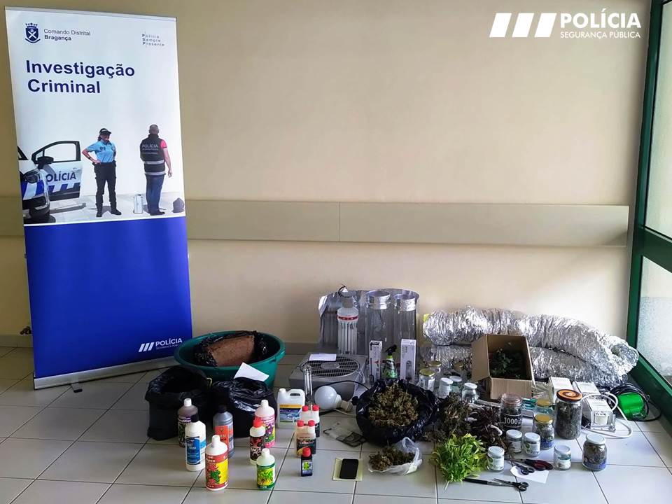 Homem detido em flagrante delito por tráfico de droga em Bragança