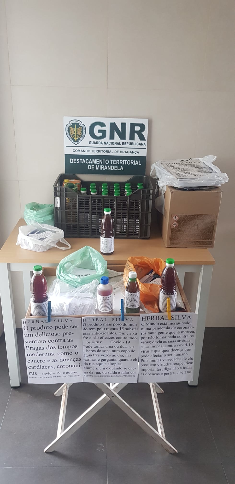 Homem detido em Mirandela por vender produto que curaria as pessoas da Covid-19