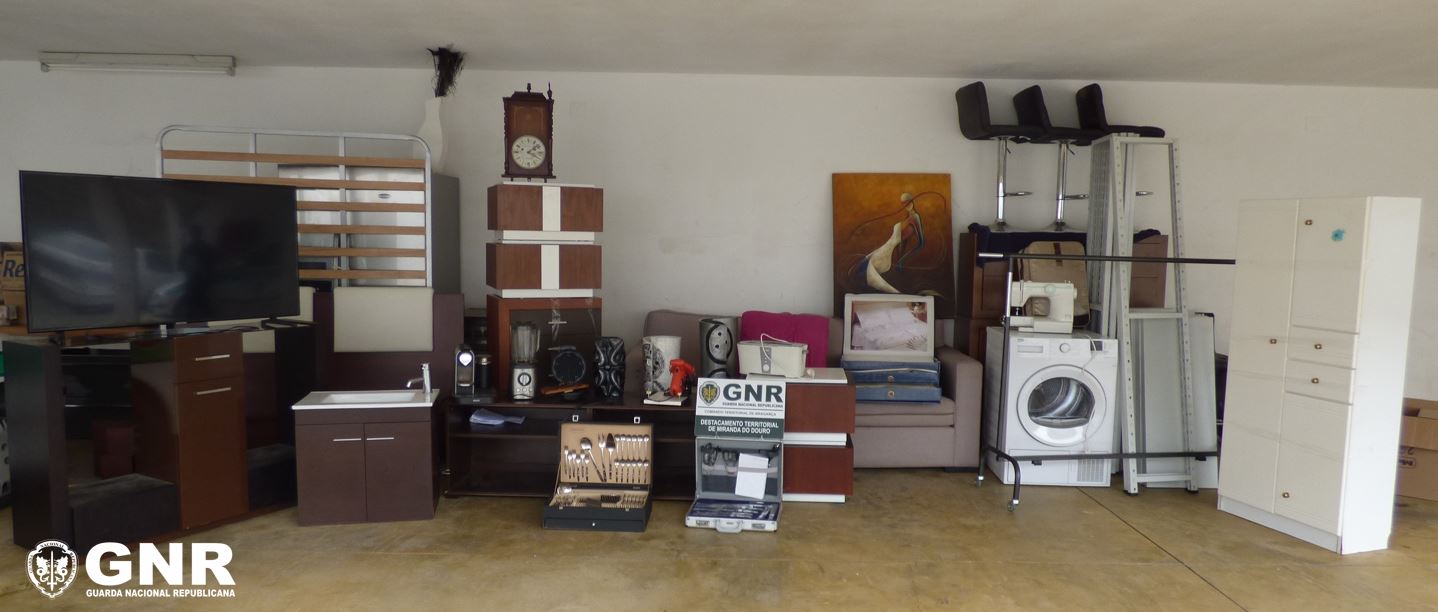 GNR recupera objectos furtados de 11 casas nos concelhos de Mogadouro, Miranda e Vimioso