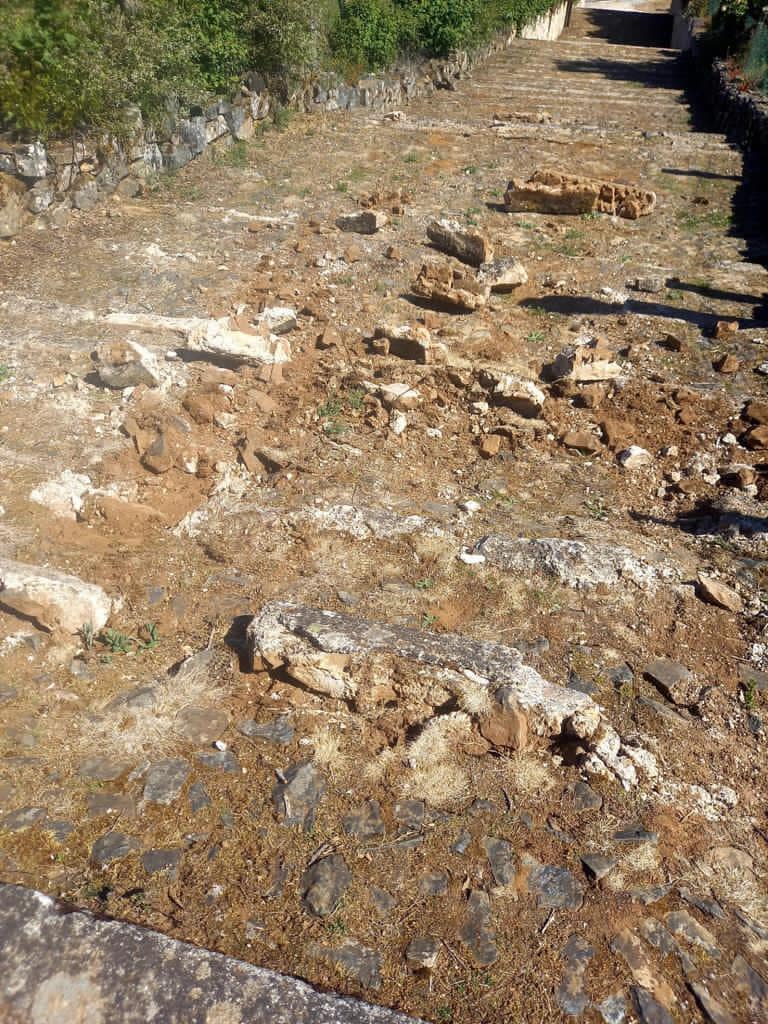 Escadaria de São Bartolomeu em Bragança vandalizada