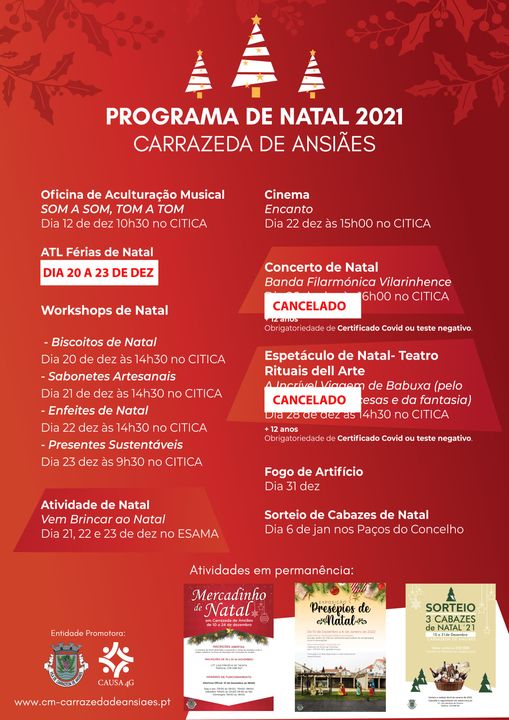 Câmara de Carrazeda de Ansiães cancela iniciativas de Natal