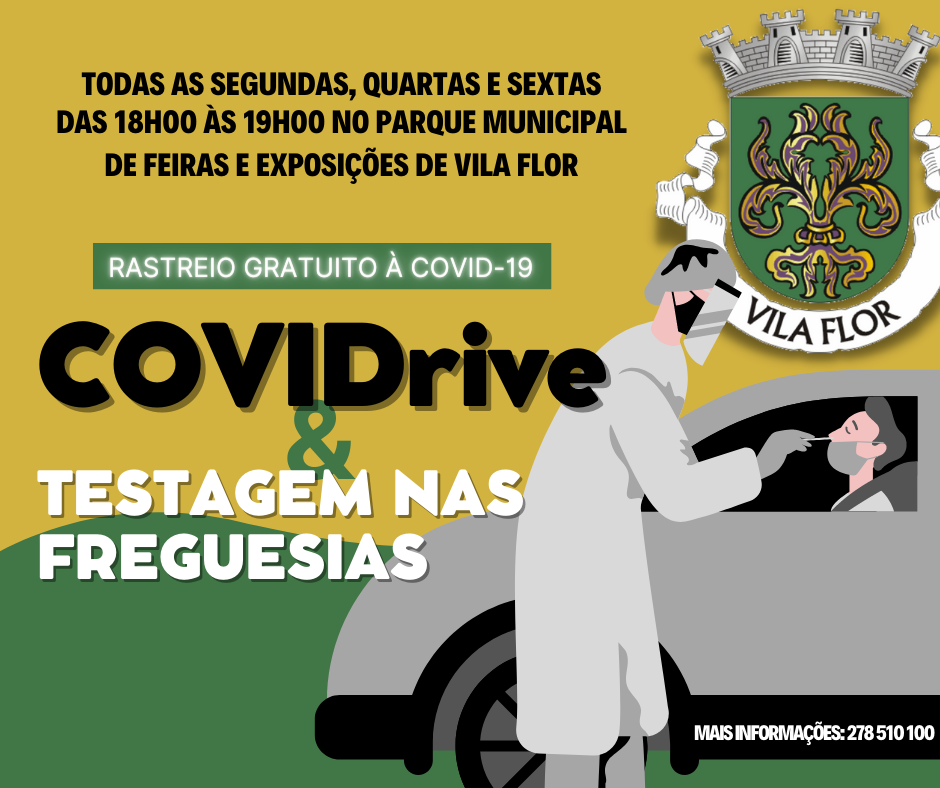 Vila Flor tem disponível centro de testes drive-in e testagem nas aldeias