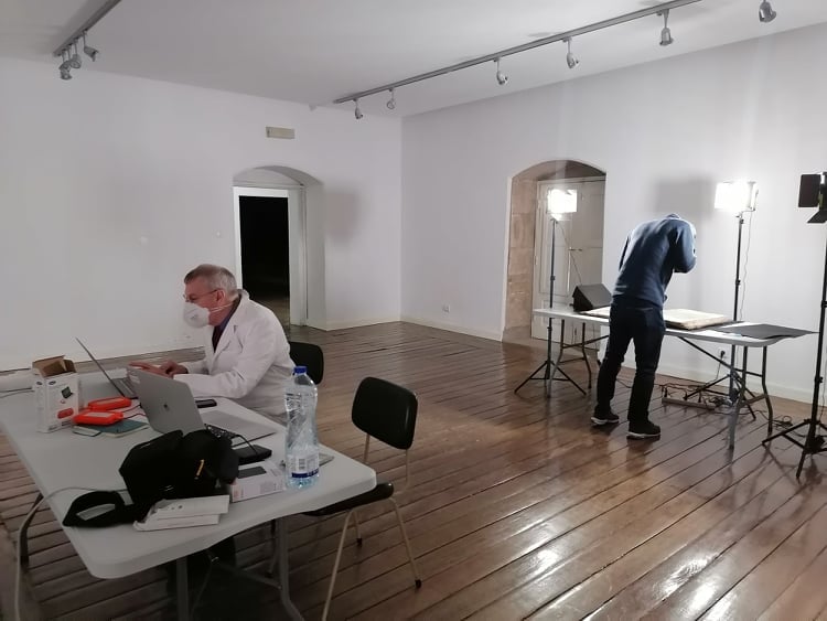 Exemplar único de Diego de Bruceña encontrado na Concatedral de Miranda em processo de estudo e digitalização