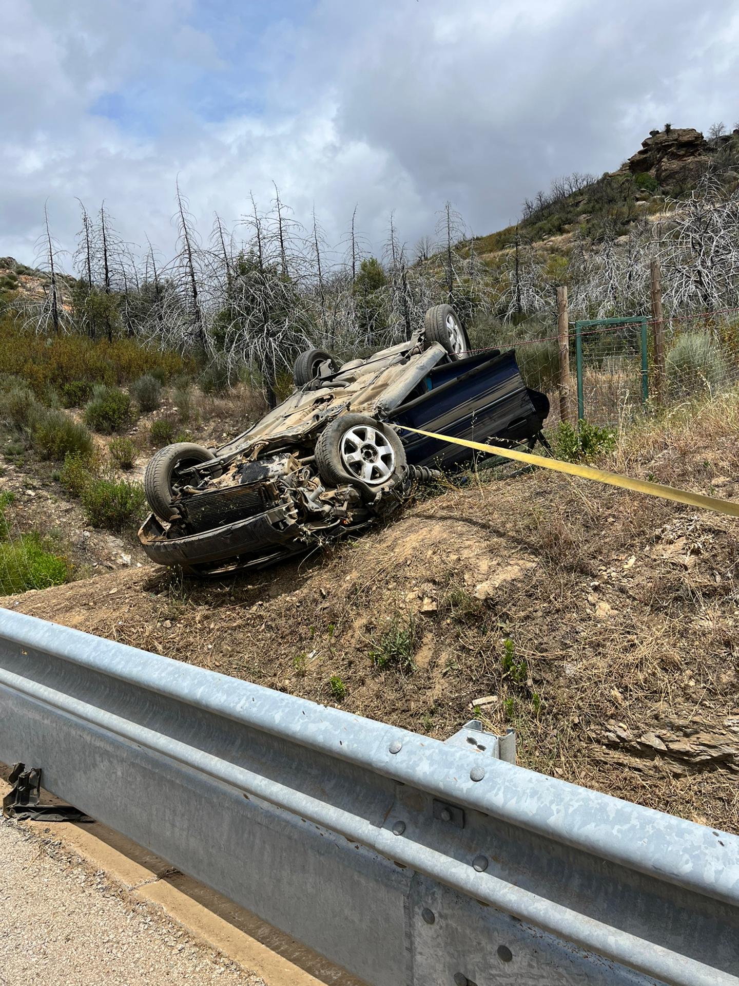 Despiste seguido de capotamento provocou ferido grave no IC5 perto de Assares e Lodões