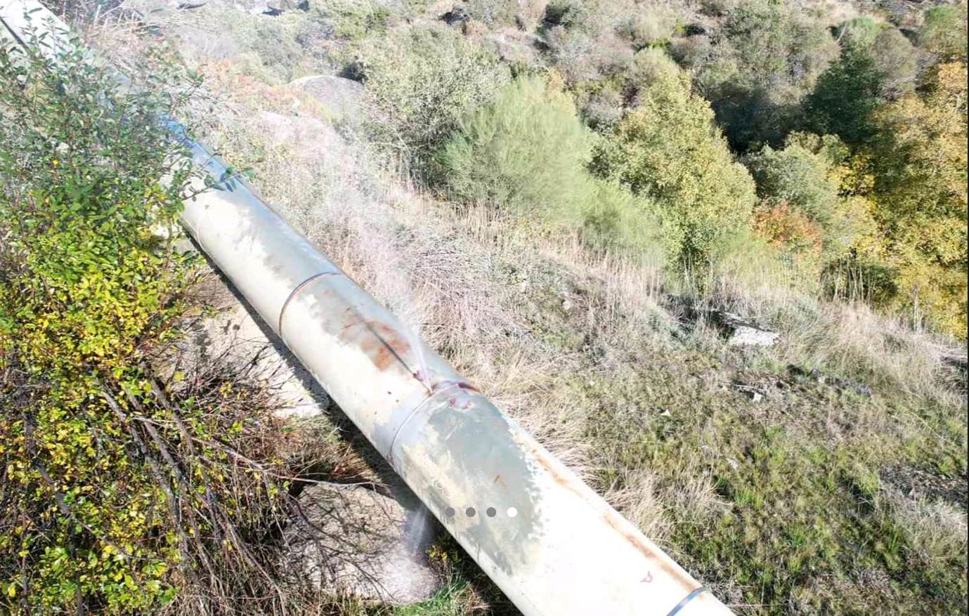 130 metros da conduta da barragem de Serra Serrada no concelho de Bragança estão com fugas de água