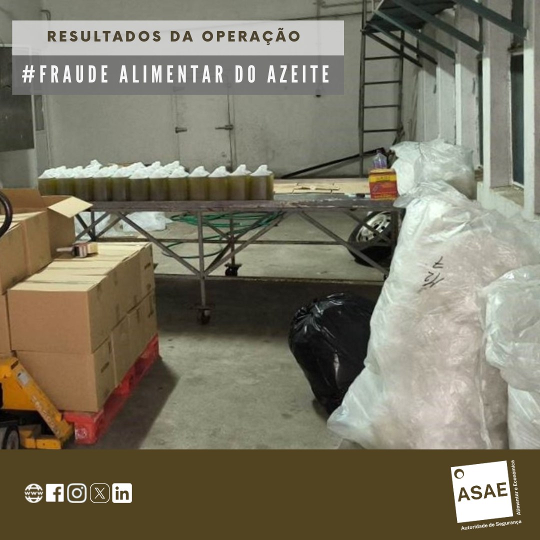 ASAE apreende mais de 4 mil litros de óleo de bagaço de azeitona que estava a ser vendido como azeite virgem extra