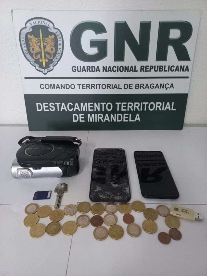 GNR recuperou objectos furtados de estabelecimentos comerciais em Carrazeda de Ansiães