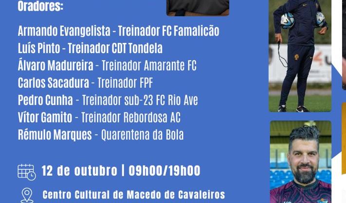Futebol: II Jornadas de Formação acontecem a 12 de Outubro em Macedo de Cavaleiros