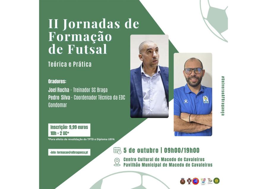 Futsal: II Jornadas de Formação de Futsal vão realizar-se em Macedo de Cavaleiros