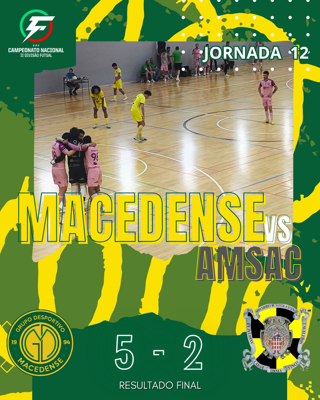 Futsal: Macedense vence AMSAC e continua na luta pela manutenção