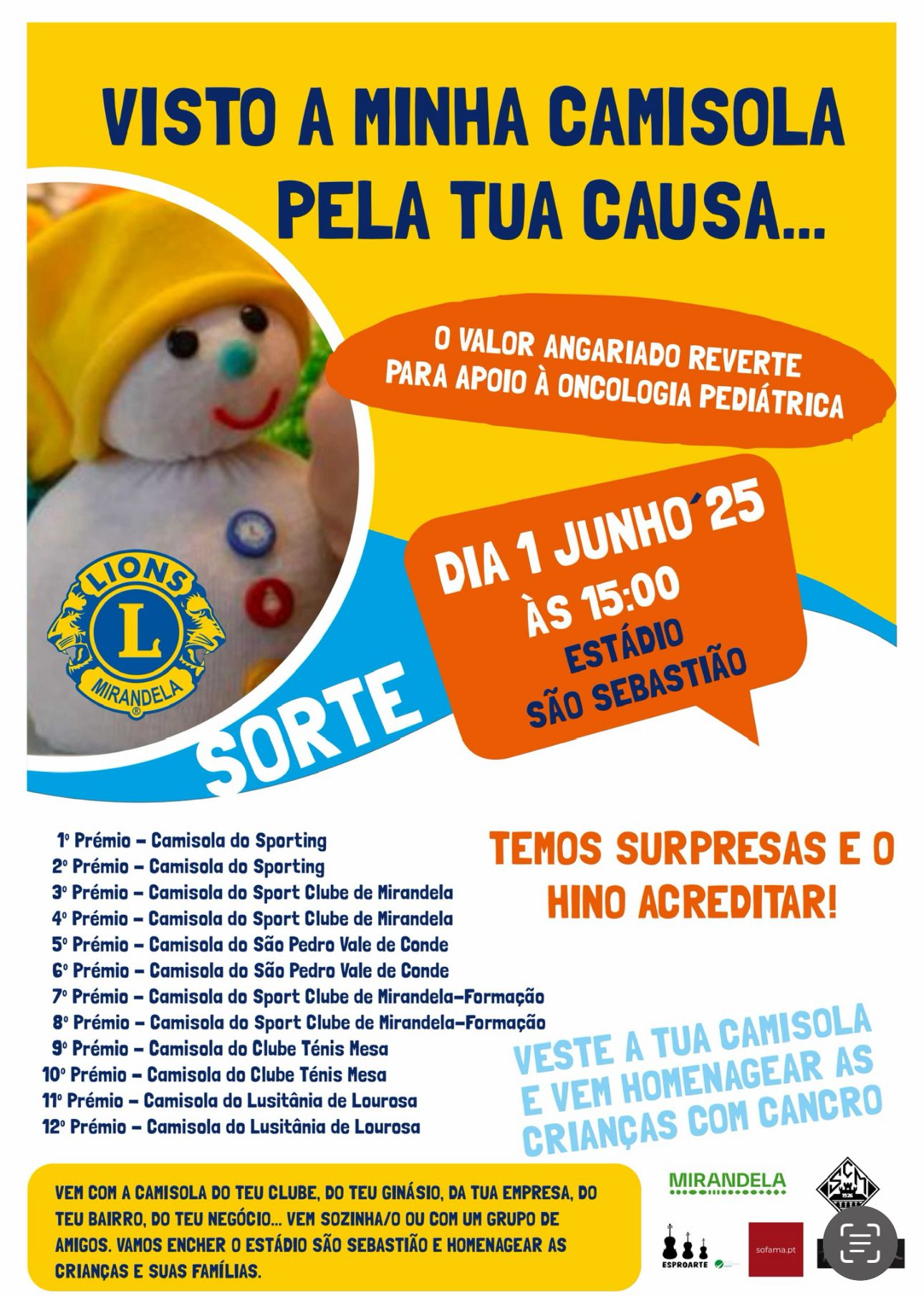 Lions de Mirandela quer celebrar Dia da Criança com angariação de fundos para o cancro infantil