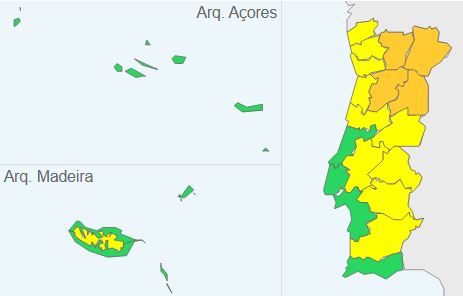 Calor deixa distrito sob aviso laranja