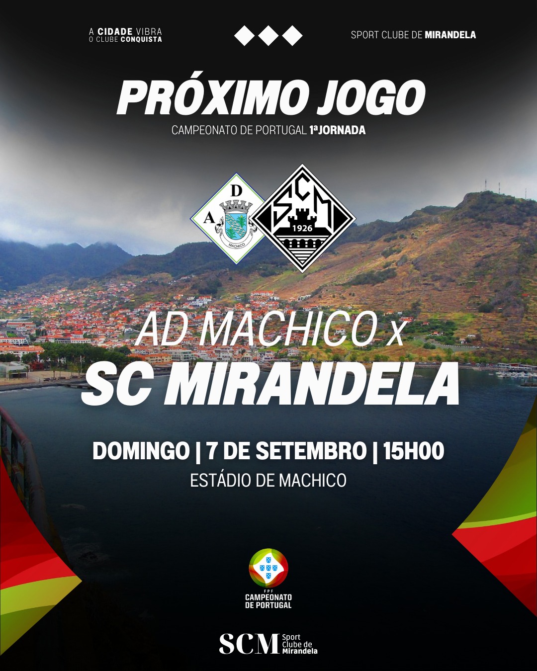 Sport Clube de Mirandela defronta o Machico no domingo após paragem “nada benéfica”