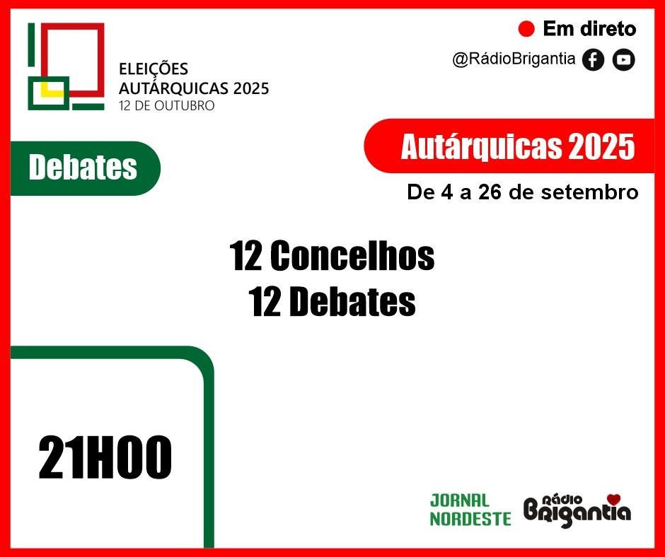 Autárquicas 2025: Arrancam hoje os debates dos candidatos dos 12 concelhos do distrito de Bragança