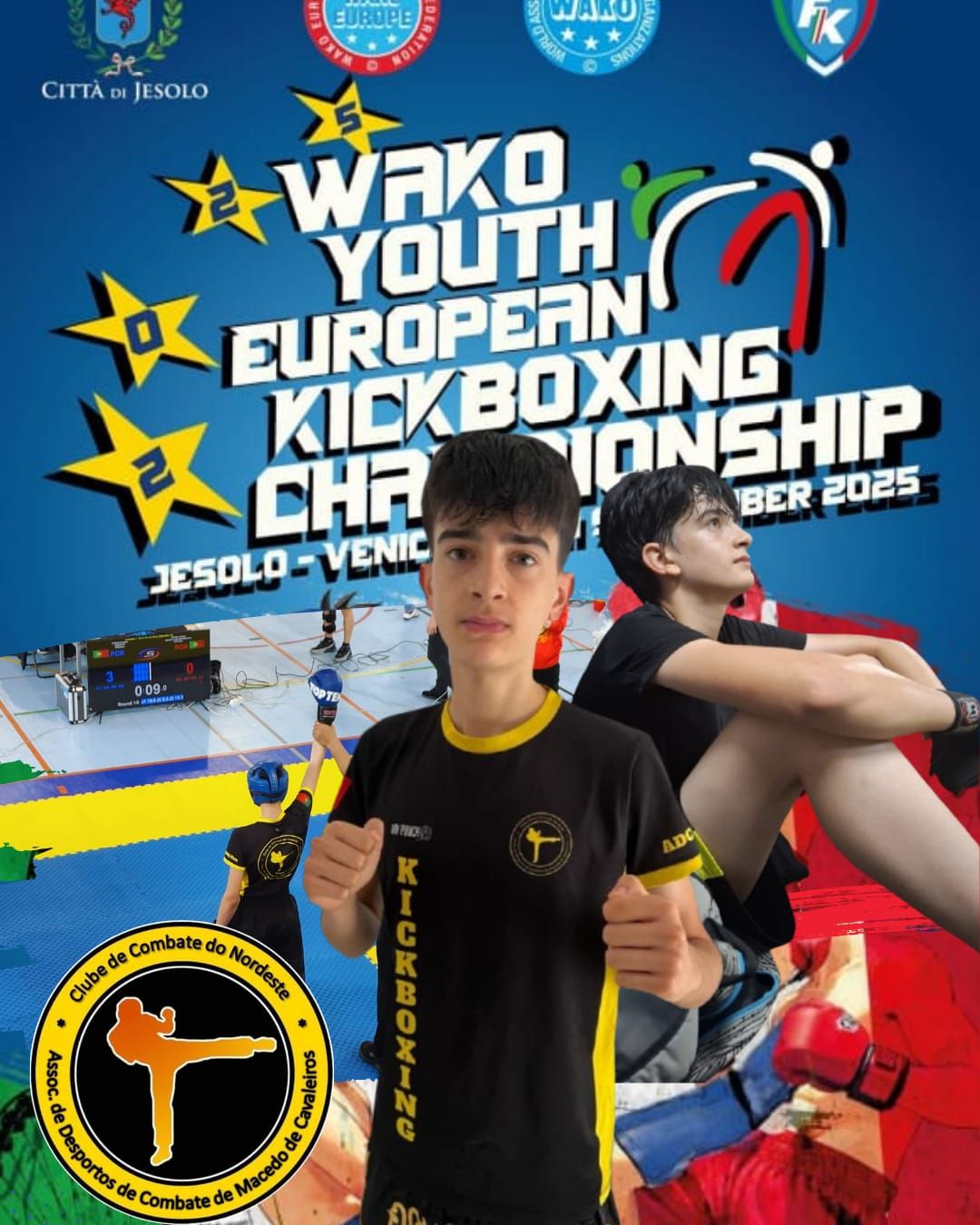 Ricardo Esteves estreia-se em Europeu Juvenil de Kickboxing na Itália